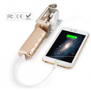 selfie stick tripod with light with 3200mA Power Bank